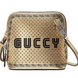 Gucci Woman’s Sega Script Gol͏d Cross Body Bag